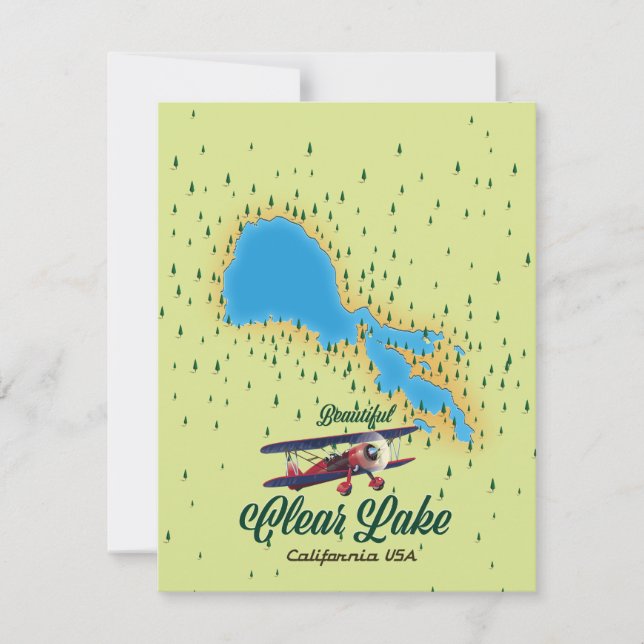 Clear Lake California USA Map (Vorderseite)