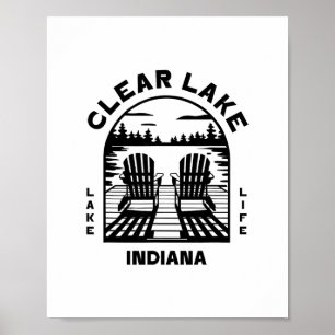 Clear Lake Indiana Outdoors Vintage 1 Poster
