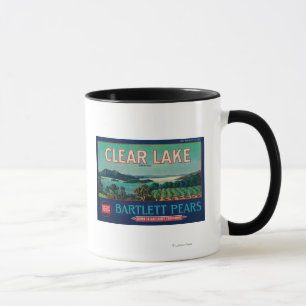Clear Lake Peak Crate LabelLake Landkreis, CA Tasse