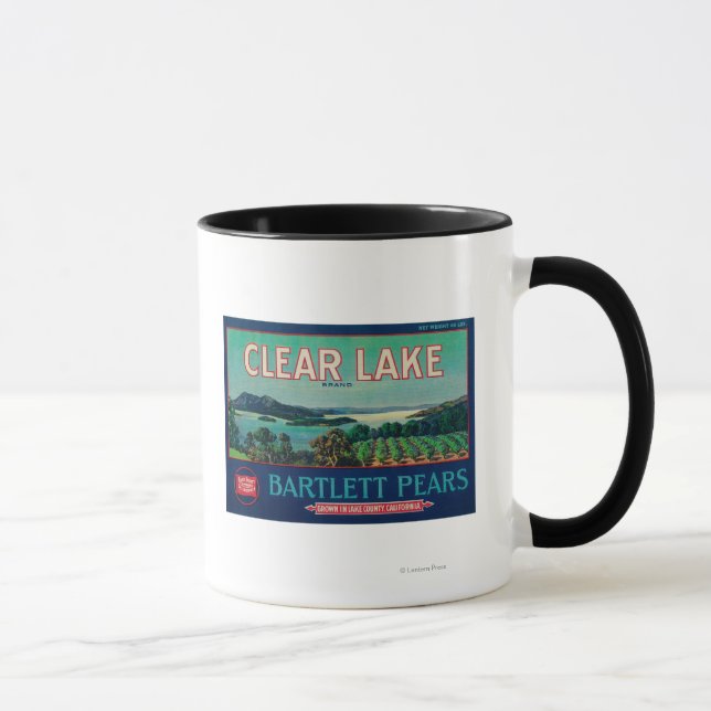 Clear Lake Peak Crate LabelLake Landkreis, CA Tasse (Rechts)