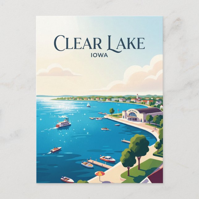 Clear Lake USA Postkarte (Vorderseite)
