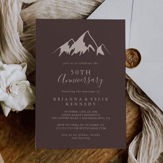 Clear Mountain Country 50. Hochzeitstag Einladung (Von Creator hochgeladen)