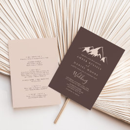 Clear Mountain Country Front & Back Wedding Einladung