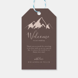 Clear Mountain Country Wedding Willkommen Geschenkanhänger