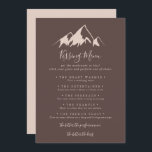 Clear Mountain Wedding Kissing Menu Game Card<br><div class="desc">Diese übersichtliche Karte für Hochzeitsküsse ist perfekt für einen rustikalen Hochzeitsempfang. Das Design besticht durch einen idyllischen,  beigefarbenen Berg in Aquarelltönen.</div>