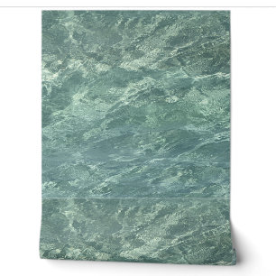Clear Ocean Water Patterns Beach Aquamarin Blue Gr Tapete