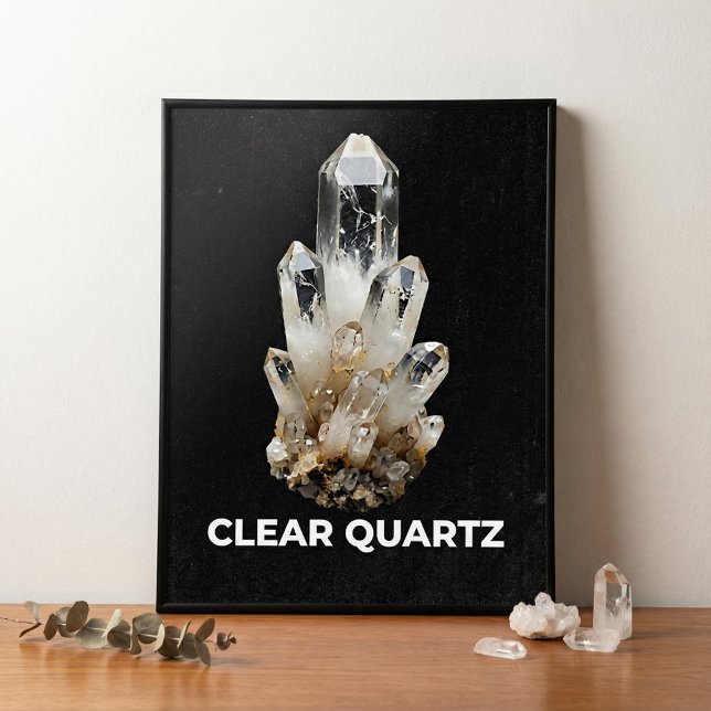 Clear Quartz Crystal Cluster Poster (Von Creator hochgeladen)
