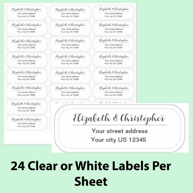 Clear Return Address Custom Transparent Labels (Von Creator hochgeladen)