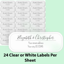 Clear Return Address Modern Transparent Labels