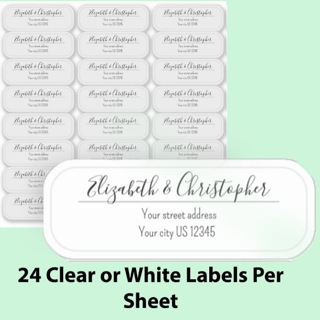 Clear Return Address Modern Transparent Labels (Von Creator hochgeladen)