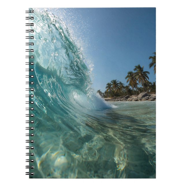 Clear Tropical Wave Palm Beach Foto Notizblock (Vorderseite)