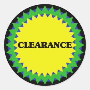 CLEARANCE Aufkleber für den Einzelhandel