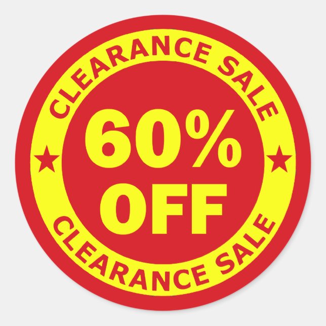 Clearance Sale 60 % billiger Runder Aufkleber (Vorderseite)