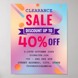 CLEARANCE SALE DISCOUNT POSTER