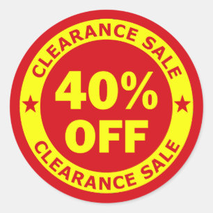 Clearance-Verkauf um 40 % Runder Aufkleber