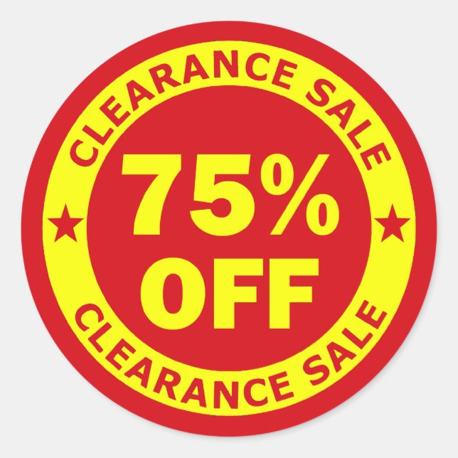 Clearance-Verkauf um 75 % Runder Aufkleber (Vorderseite)
