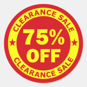Clearance-Verkauf um 75 % Runder Aufkleber