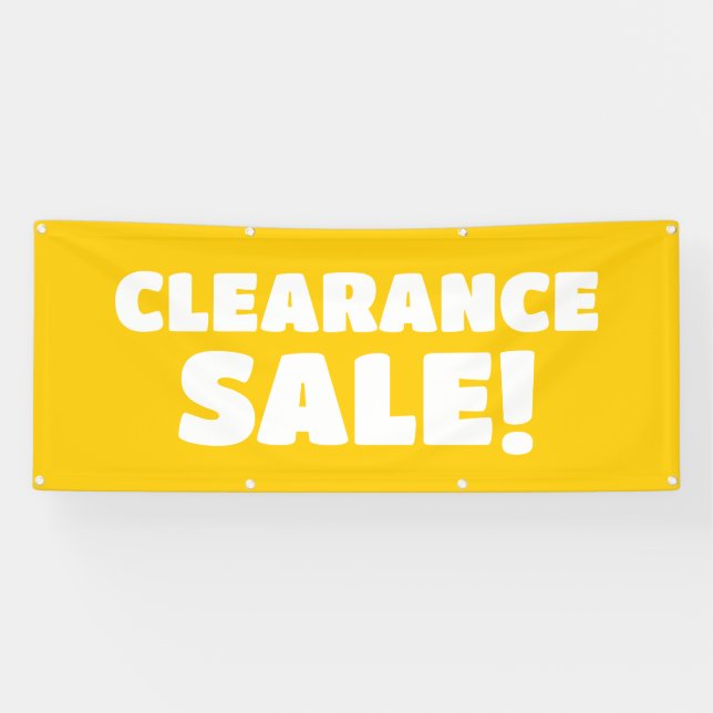 Clearance Verkauf! Yellow Banner (Horizontal)