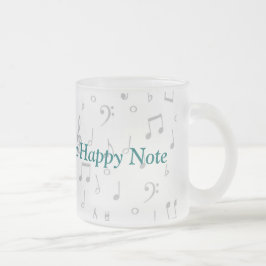 ClearGlassMusicNoteMug-fertigen Sie besonders an Mattglastasse