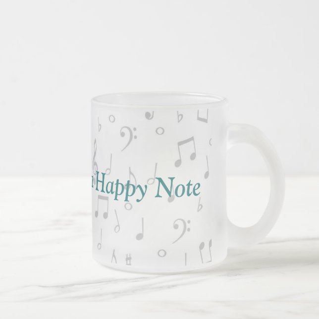 ClearGlassMusicNoteMug-fertigen Sie besonders an Mattglastasse (Rechts)