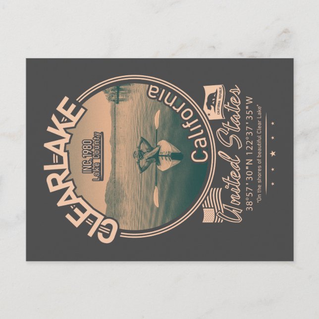 CLEARLAKE KALIFORNIA - MOUNT KONOCTI POSTKARTE (Vorderseite)