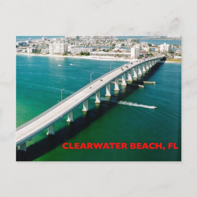 CLEARWASSER BEACH FLORIDA POSTKARTE (Vorderseite)