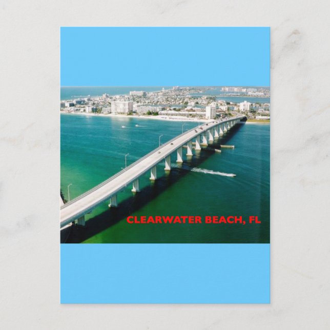 CLEARWASSER BEACH FLORIDA POSTKARTE (Vorderseite)