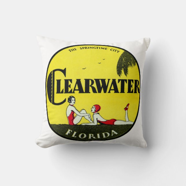 Clearwater 1925 Florida Kissen (Vorderseite)