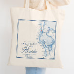 Clearwater Beach FL Blue Wedding Welcome Tote Bag Tragetasche<br><div class="desc">Freuen Sie sich auf diese eleganten Hochzeitsgönnchen mit Begrüßungstaschen und einem stilvollen marineblau blauen Tampa Bay Kartendesign. Diese Taschen eignen sich perfekt für Ihre Hochzeit in Clearwater Beach, wie zum Beispiel Sandpearl Resort, Opal Sands Resort, Marriott Clearwater Beach, Hyatt Regency Clearwater Beach, Sheraton Sand Key Resort, Wyndham Grand Clearwater Beach...</div>