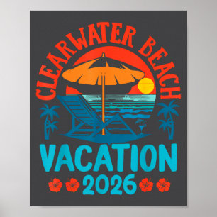 Clearwater Beach Florida 2026 Familienurlaub Somme Poster