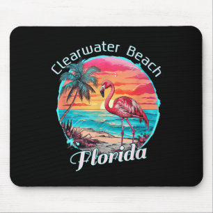 Clearwater Beach Florida Beach Flamingo Tropical S Mousepad
