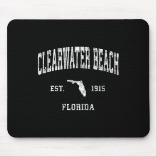 Clearwater Beach Florida Fl Vintager Sportsport Mousepad