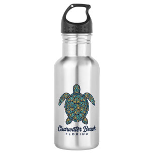 Clearwater Beach Florida Meeresschildkröte Vektor  Edelstahlflasche