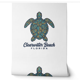 Clearwater Beach Florida Meeresschildkröte Vektor Tapete