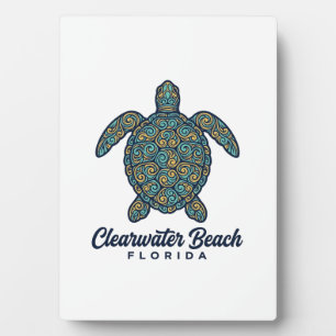 Clearwater Beach Florida Meeresschildkröte Vektord Fotoplatte