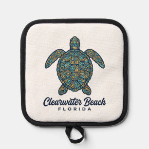 Clearwater Beach Florida Meeresschildkröte Vektord Topflappen