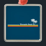 Clearwater Beach Florida Ornament Aus Metall<br><div class="desc">Das sanfte Wasser und der weiße Sand von Clearwater Beach ziehen Erholungssuchende in Scharen an. Nach ein paar Stunden Schwimmen oder Liegestühlen können die Strandbewohner Volleyball spielen,  Rollerblading oder Fahrrad auf der angrenzenden Strandpromenade fahren.</div>