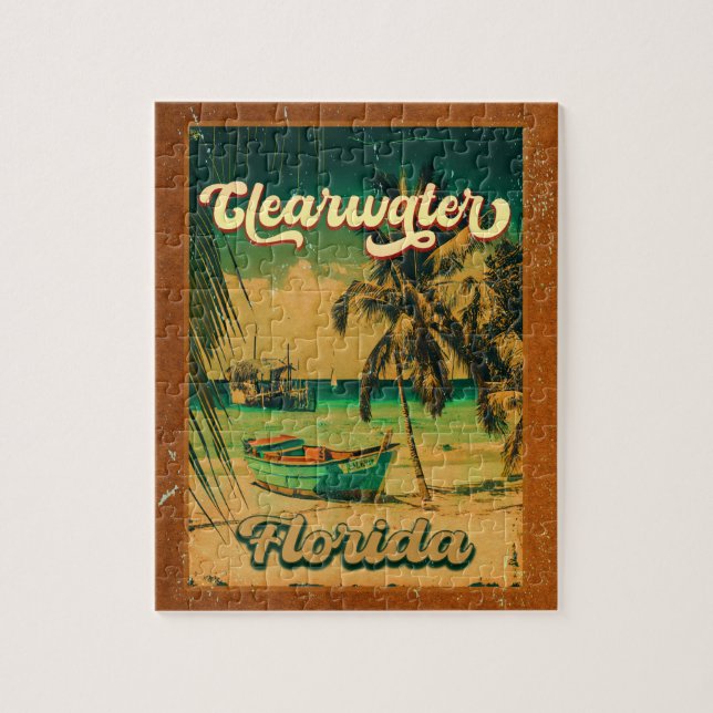 Clearwater Beach Florida Palm Tree Souvenirs 60er (Vertikal)