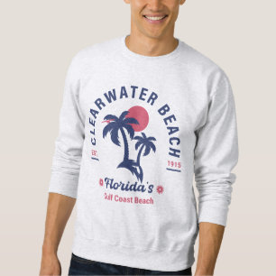 Clearwater Beach Florida Palm Tree Souvenirs 60er Sweatshirt