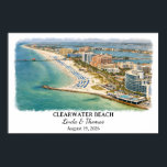 Clearwater Beach Florida Poster, Watercolor Poster<br><div class="desc">Turn your favorite journey into a lasting piece of art. This personalized watercolor travel poster captures the feeling of a place that means something special to you — whether it was a romantic getaway, a family vacation, a honeymoon, or a once-in-a-lifetime adventure. Designed to celebrate memories, this artwork transforms a...</div>