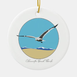 Clearwater Beach, Florida Sea Gull am Strand Keramik Ornament