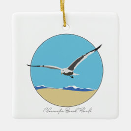 Clearwater Beach, Florida Sea Gull am Strand Keramikornament