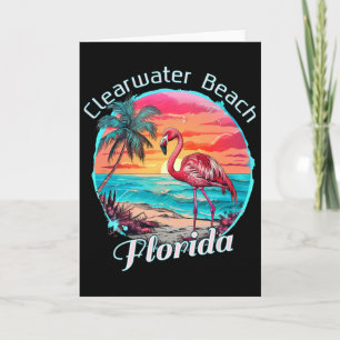 Clearwater Beach Florida Strand Flamingo Tropisch Karte