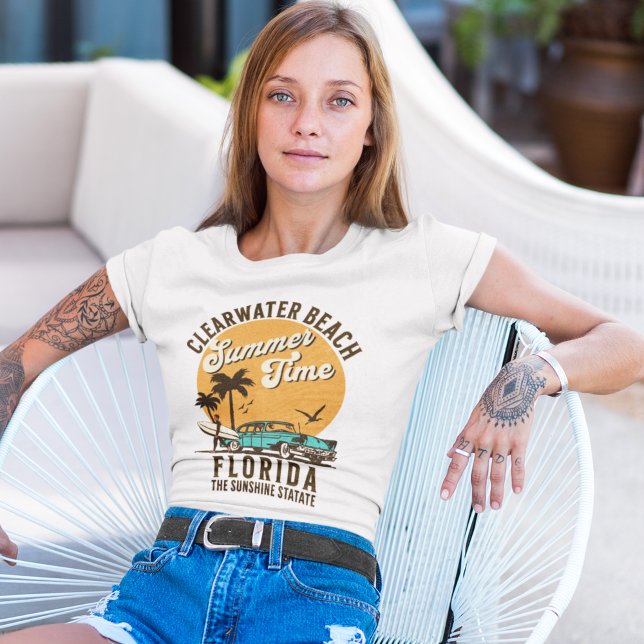 ClearWater Beach Florida Summer Time T-Shirt (Von Creator hochgeladen)