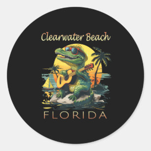 Clearwater Beach Florida Urlaub Niedlich Alligator Runder Aufkleber