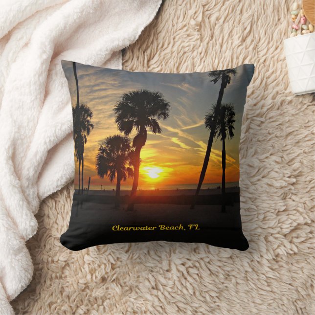 Clearwater Beach Sunset Kissen (Decke)