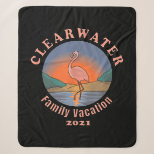 Clearwater Flamingo Vacation 2021 Funny Flaming Sherpadecke