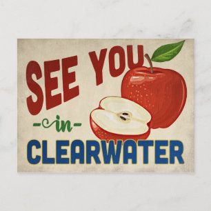 Clearwater Florida Apfel - Vintage Reise Postkarte