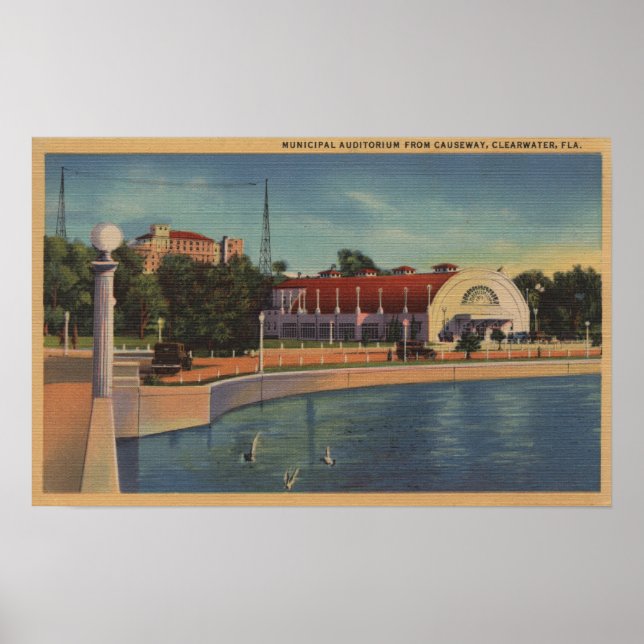 Clearwater, Florida - Aussicht auf die Stadt Poster (Vorne)