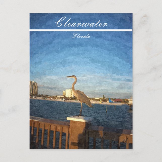 Clearwater Florida Beach Scene Postkarte (Vorderseite)